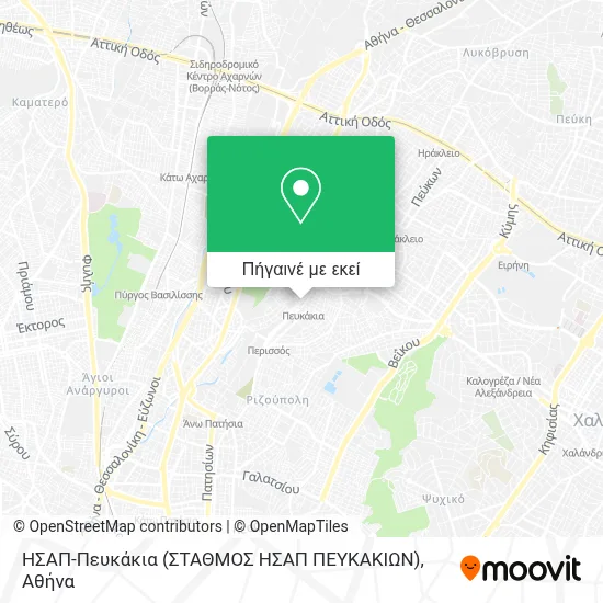 ΗΣΑΠ-Πευκάκια (ΣΤΑΘΜΟΣ ΗΣΑΠ ΠΕΥΚΑΚΙΩΝ) χάρτης