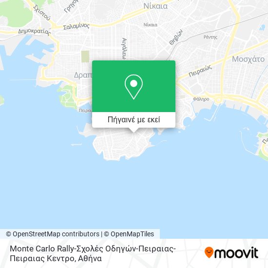 Monte Carlo Rally-Σχολές Οδηγών-Πειραιας-Πειραιας Κεντρο χάρτης