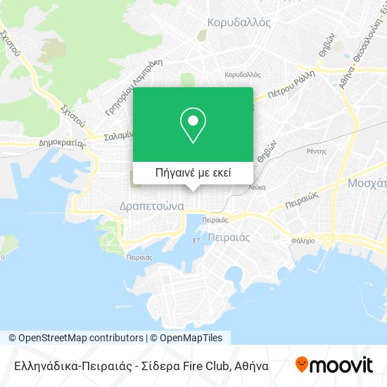 Ελληνάδικα-Πειραιάς - Σίδερα Fire Club χάρτης