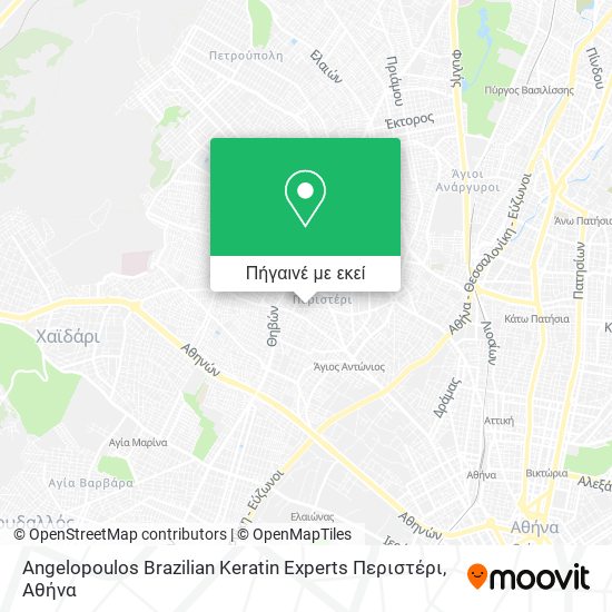 Angelopoulos Brazilian Keratin Experts Περιστέρι χάρτης