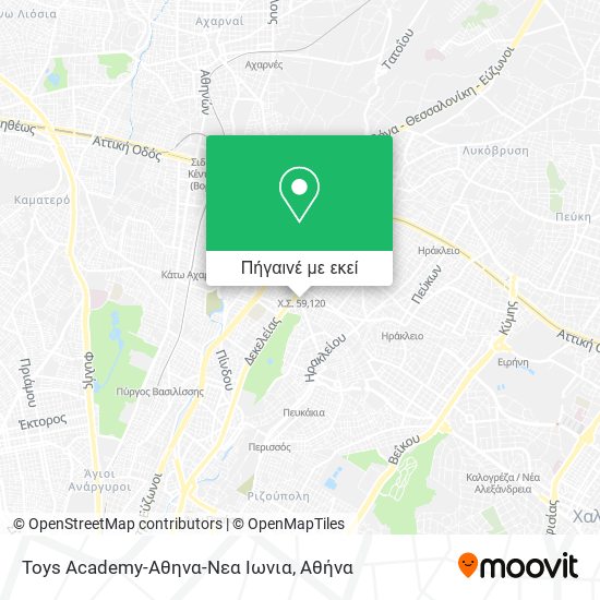 Toys Academy-Αθηνα-Νεα Ιωνια χάρτης