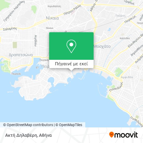 Ακτή Δηλαβέρη χάρτης