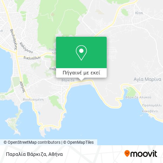 Παραλία Βάρκιζα χάρτης