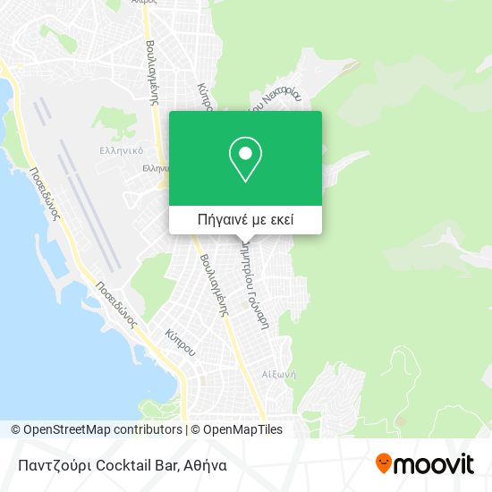 Παντζούρι Cocktail Bar χάρτης