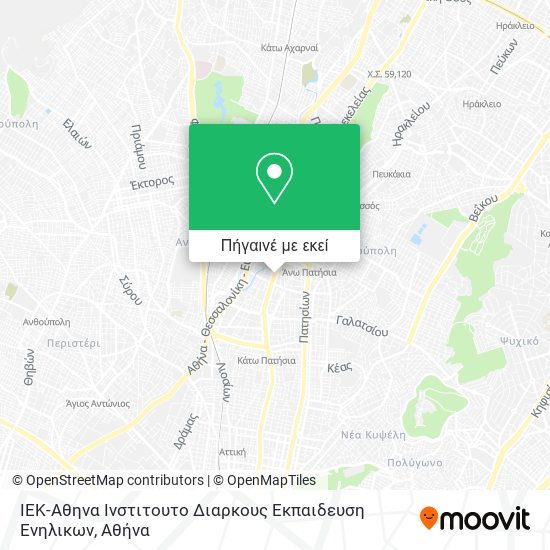 ΙΕΚ-Αθηνα Ινστιτουτο Διαρκους Εκπαιδευση Ενηλικων χάρτης