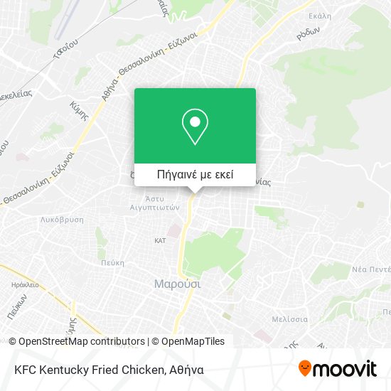 KFC Kentucky Fried Chicken χάρτης