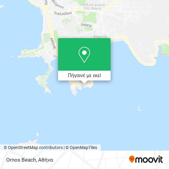 Ornos Beach χάρτης