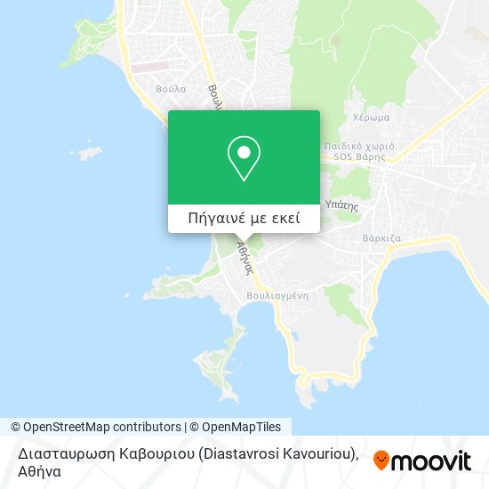 Διασταυρωση Καβουριου (Diastavrosi Kavouriou) χάρτης