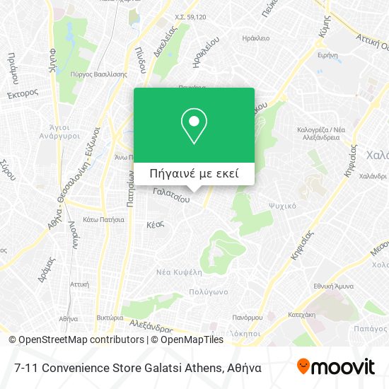 7-11 Convenience Store Galatsi Athens χάρτης