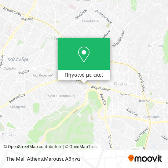 The Mall Athens,Marousi χάρτης