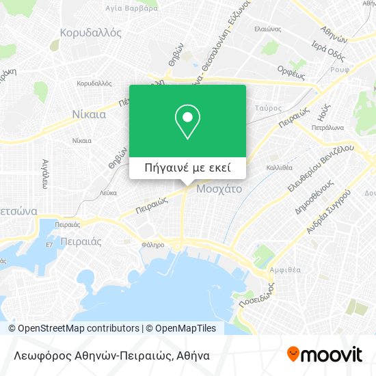 Λεωφόρος Αθηνών-Πειραιώς χάρτης