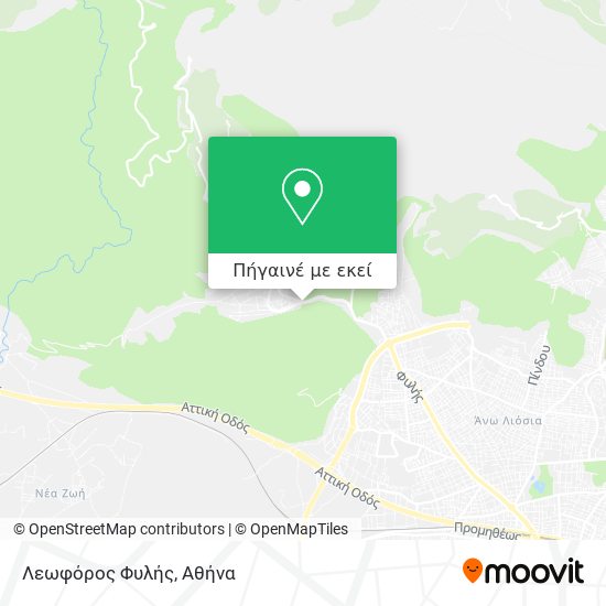 Λεωφόρος Φυλής χάρτης