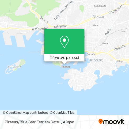 Piraeus / Blue Star Ferries / Gate1 χάρτης
