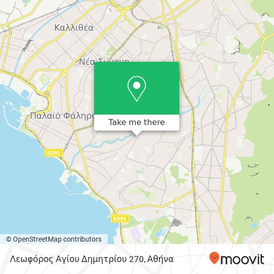 Λεωφόρος Αγίου Δημητρίου 270 χάρτης