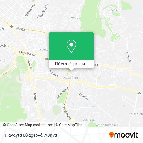 Παναγιά Βλαχερνά χάρτης