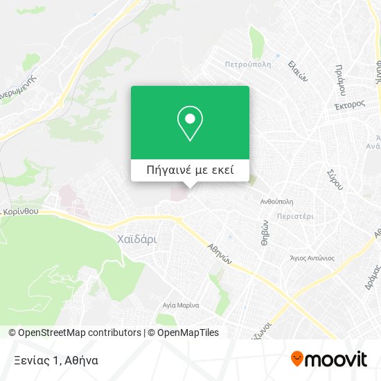 Ξενίας 1 χάρτης