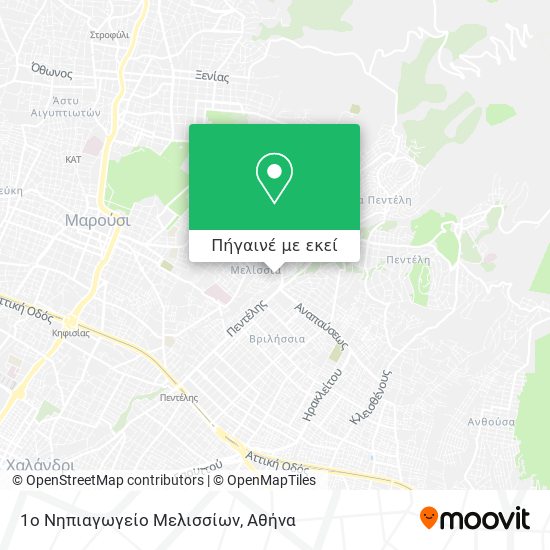 1ο Νηπιαγωγείο Μελισσίων χάρτης