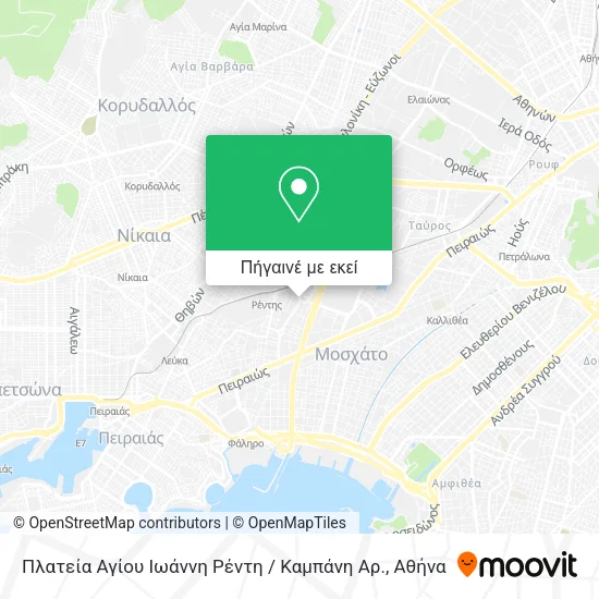 Πλατεία Αγίου Ιωάννη Ρέντη / Καμπάνη Αρ. χάρτης