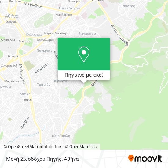 Μονή Ζωοδόχου Πηγής χάρτης