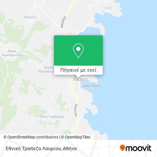 Εθνική Τραπεζα Λαυριου χάρτης