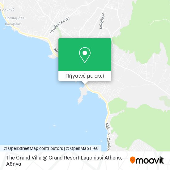 The Grand Villa @ Grand Resort Lagonissi Athens χάρτης