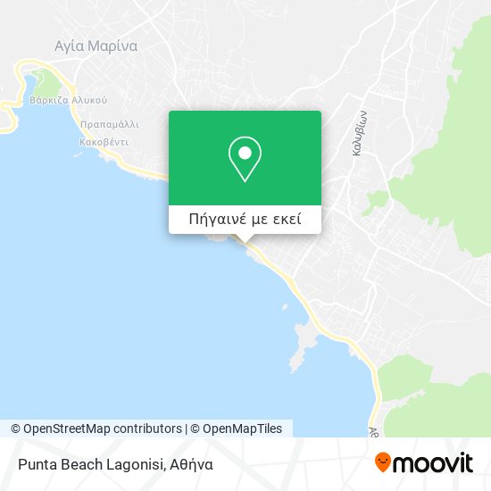 Punta Beach Lagonisi χάρτης