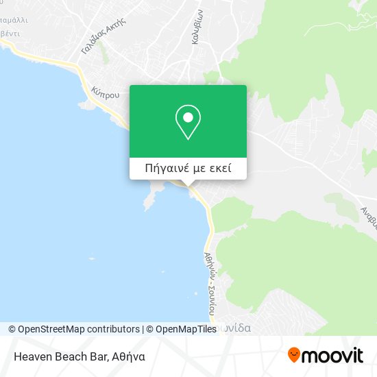 Heaven Beach Bar χάρτης