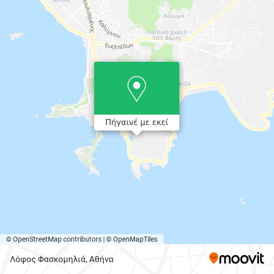 Λόφος Φασκομηλιά χάρτης