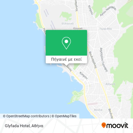 Glyfada Hotel χάρτης