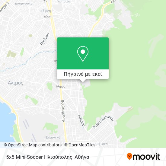 5x5 Mini-Soccer Ηλιούπολης χάρτης