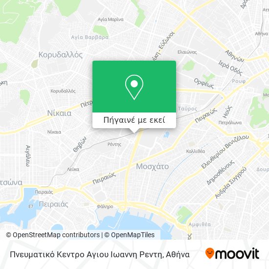 Πνευματικό Κεντρο Αγιου Ιωαννη Ρεντη χάρτης