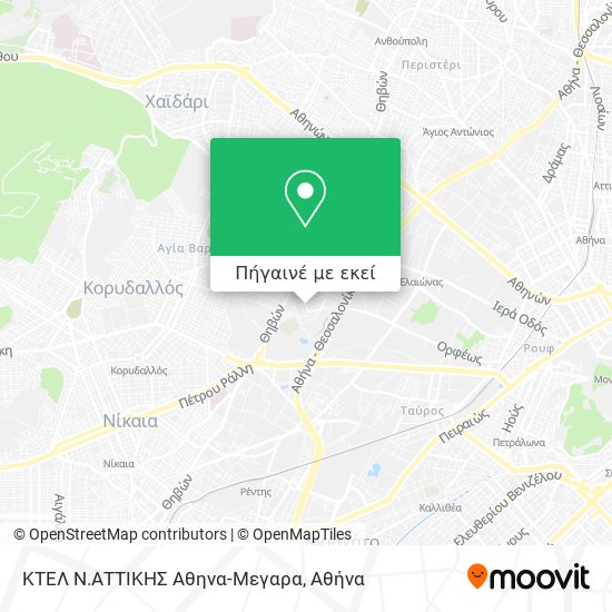 ΚΤΕΛ Ν.ΑΤΤΙΚΗΣ Αθηνα-Μεγαρα χάρτης