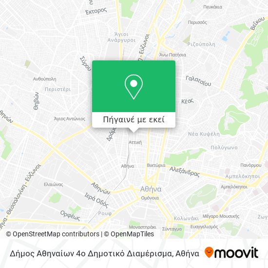 Δήμος Αθηναίων 4ο Δημοτικό Διαμέρισμα χάρτης