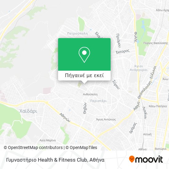 Γυμναστήριο Health & Fitness Club χάρτης