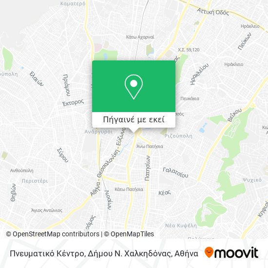 Πνευματικό Κέντρο, Δήμου Ν. Χαλκηδόνας χάρτης