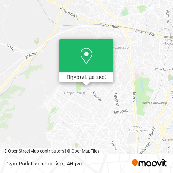 Gym Park Πετρούπολης χάρτης