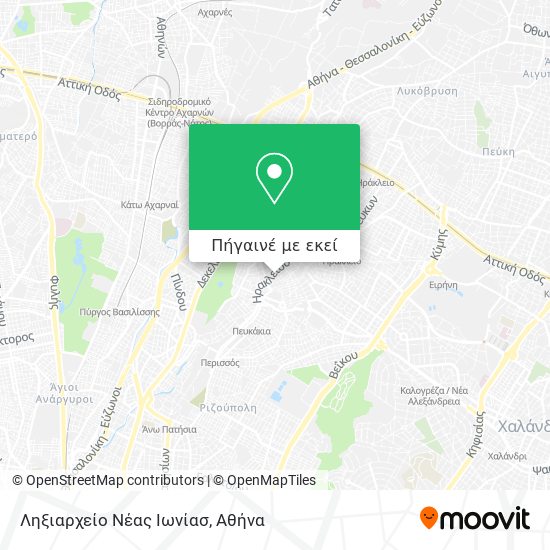 Ληξιαρχείο Νέας Ιωνίασ χάρτης