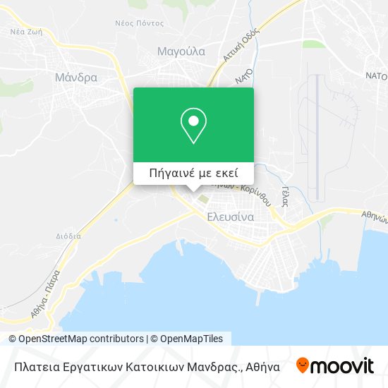 Πλατεια Εργατικων Κατοικιων Μανδρας. χάρτης