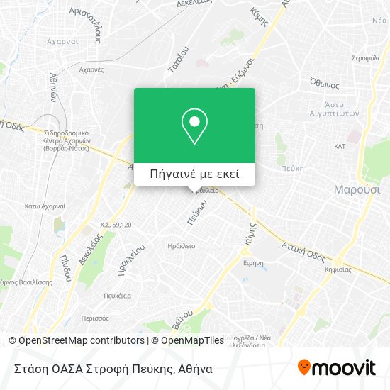 Στάση ΟΑΣΑ Στροφή Πεύκης χάρτης