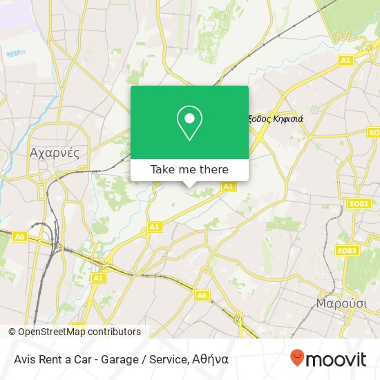Avis Rent a Car - Garage / Service χάρτης