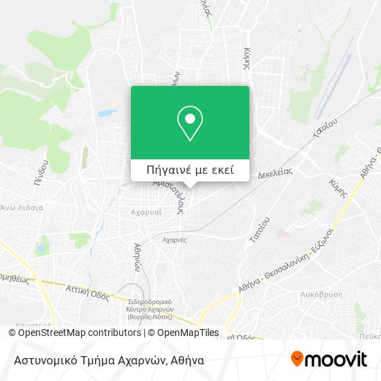 Αστυνομικό Τμήμα Αχαρνών χάρτης