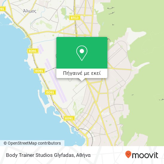 Body Trainer Studios Glyfadas χάρτης