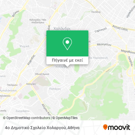 4ο Δημοτικό Σχολείο Χολαργού χάρτης