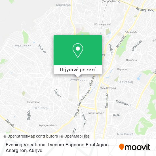 Evening Vocational Lyceum-Esperino Epal Agion Anargiron χάρτης