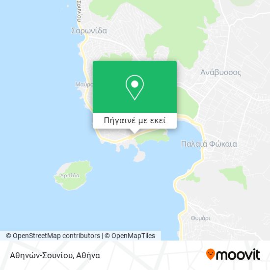 Αθηνών-Σουνίου χάρτης