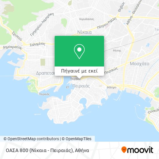 ΟΑΣΑ 800 (Νίκαια - Πειραιάς) χάρτης