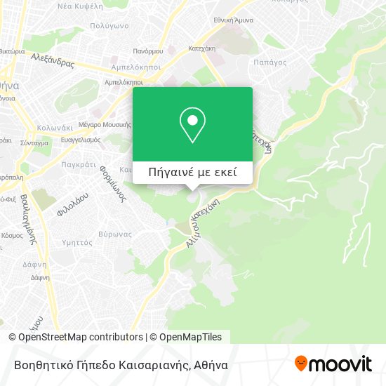 Βοηθητικό Γήπεδο Καισαριανής χάρτης