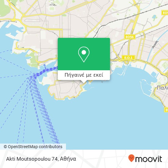 Akti Moutsopoulou 74 χάρτης