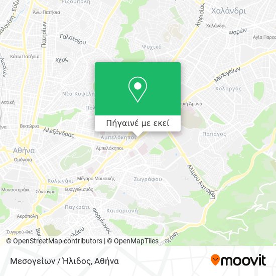 Μεσογείων / Ήλιδος χάρτης