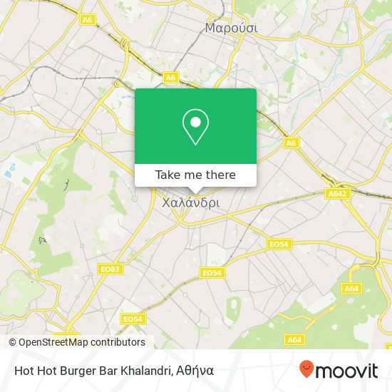 Hot Hot Burger Bar Khalandri χάρτης